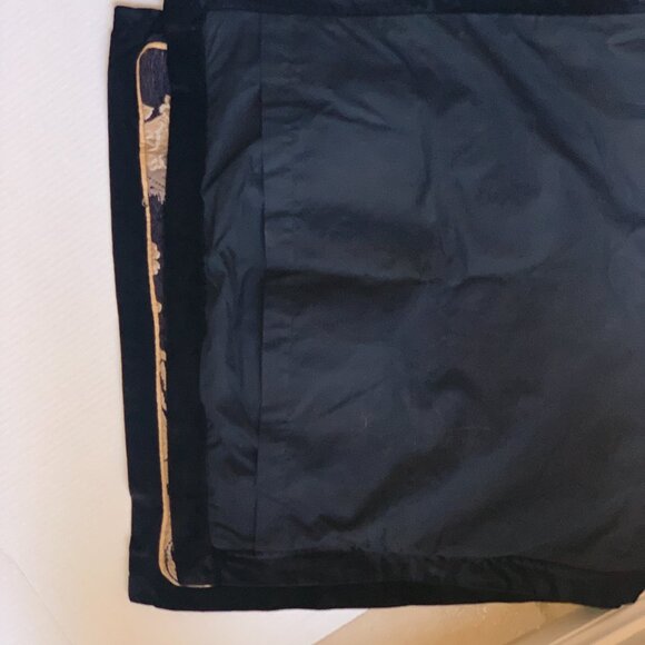 ROYAL VELVET 2  King Pillow Shams Gold Black Brocade Velvet  Excellent Condition - Picture 8 of 10